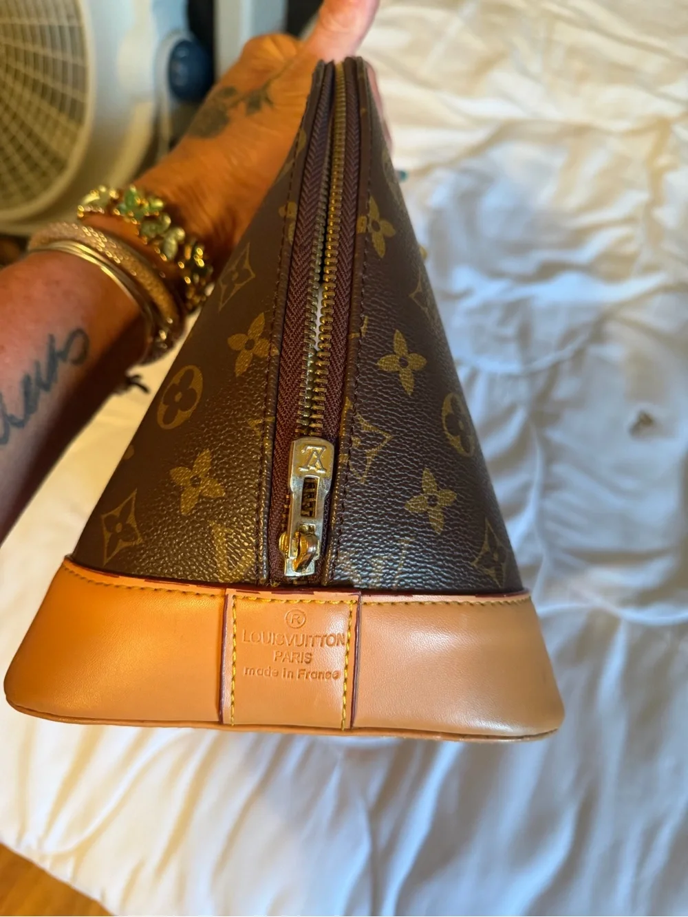 Louis Vuitton Monogram Canvas Brown and Tan Alma PM Shoulder Bag